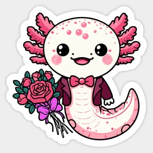 Axolotl Valentine Sticker